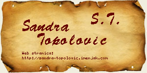Sandra Topolović vizit kartica